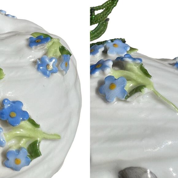 Von Schierholz Handmalerei Made in Germany Beaded Floral Swan - Picture 7 of 8